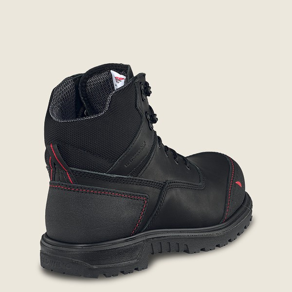 Red Wing Safety Bot Erkek - Brnr Xp - 6-Inch Waterproof Toe - Siyah/Gri - 23PMDRXQJ